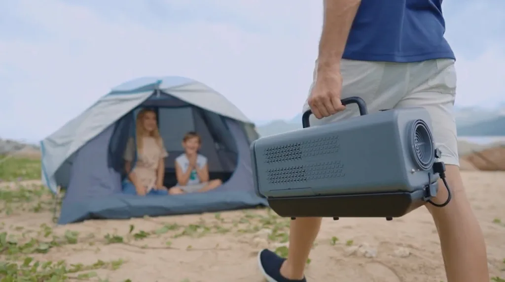 Portable Air Conditioner in a Tent
