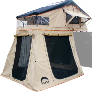  Share 347 Guana Equipment Wanaka 55" Roof Top Tent Setup With XL Annex