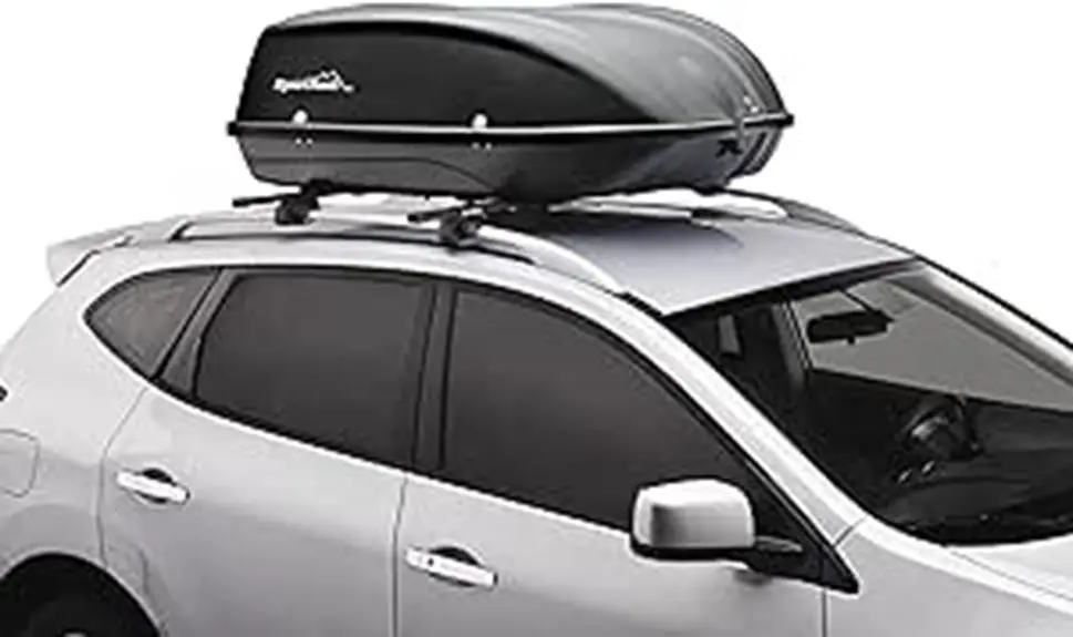 spacious rooftop cargo box